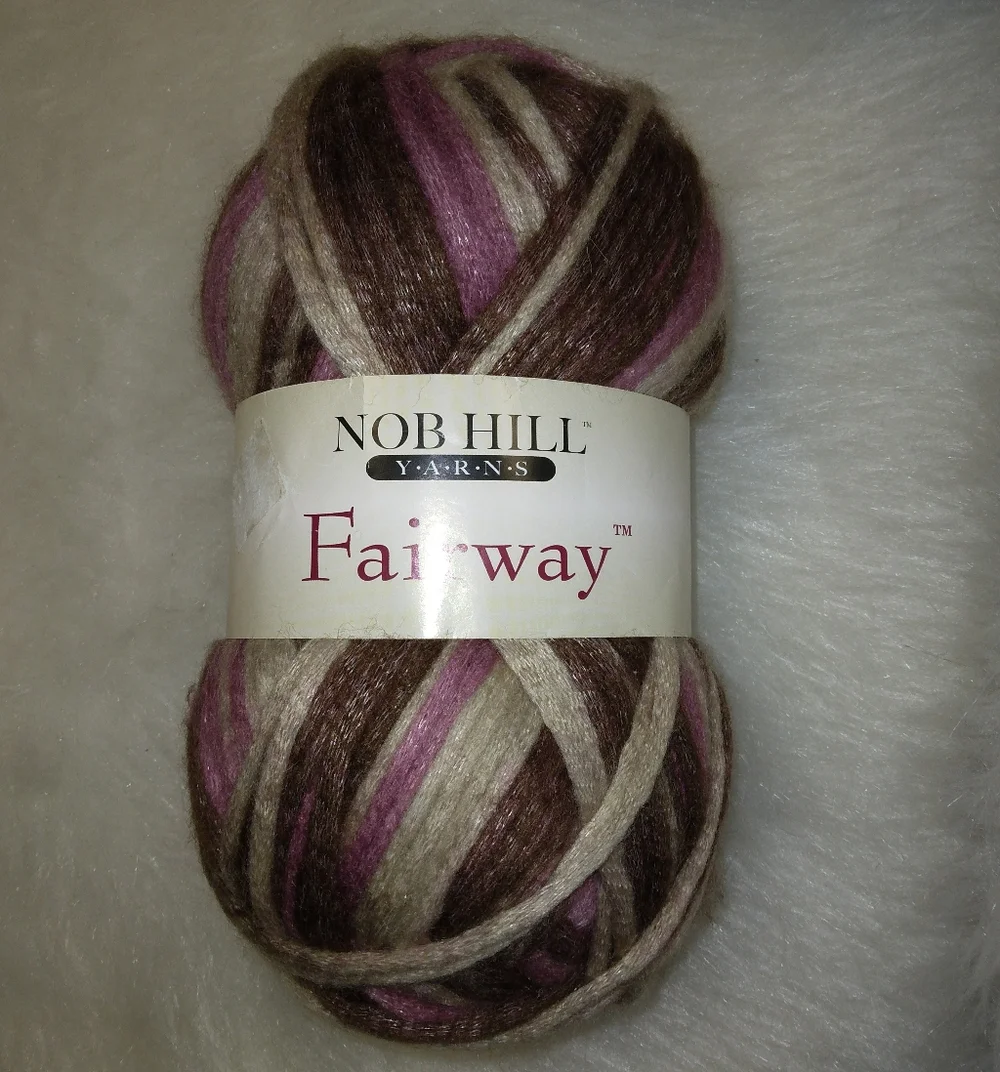 YARN Nob HILL Fairway Chainette Yarn, 3 5 Oz  Brown Tan Mauve